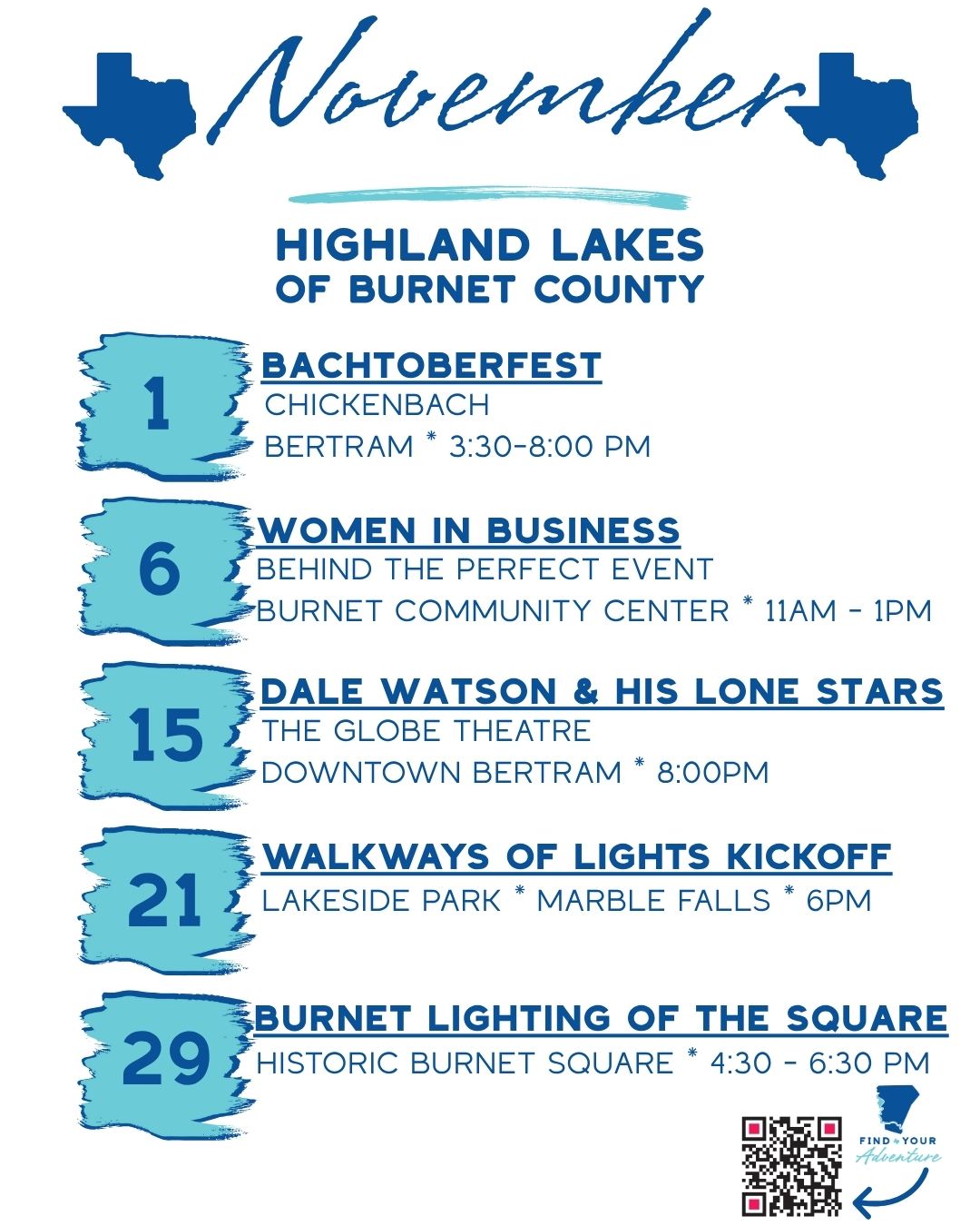 A pdf version of the November Events flyer.